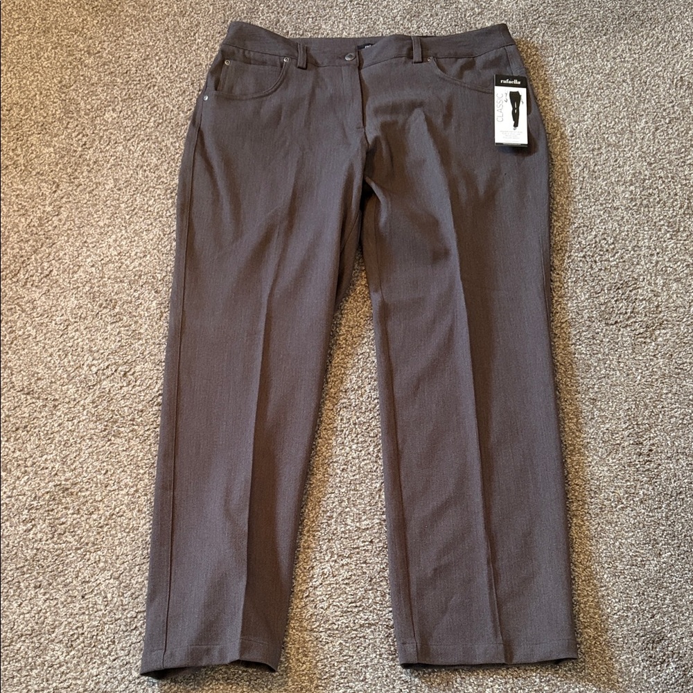 NWT Rafaella Charcoal Trousers